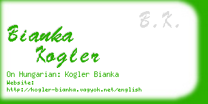 bianka kogler business card
